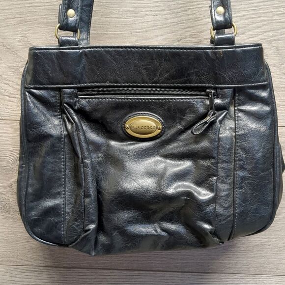 Classics Black Shoulder Bag Purse Women's - Picture 2 of 12